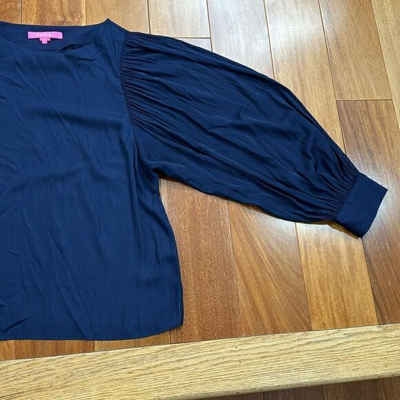 Lilly Pulitzer The Maisel Blue Top Size S - Picture 13 of 16